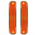 Parts N Go amber fender marker lights with sleek chrome trim for classic trucks