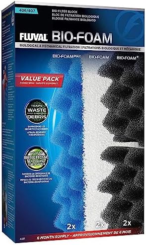 Fluval replacement canister filter media showing the rippled pattern of Bio Foam Max.