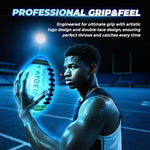 Premium rubber grip glow in the dark football birthday gift packaging set