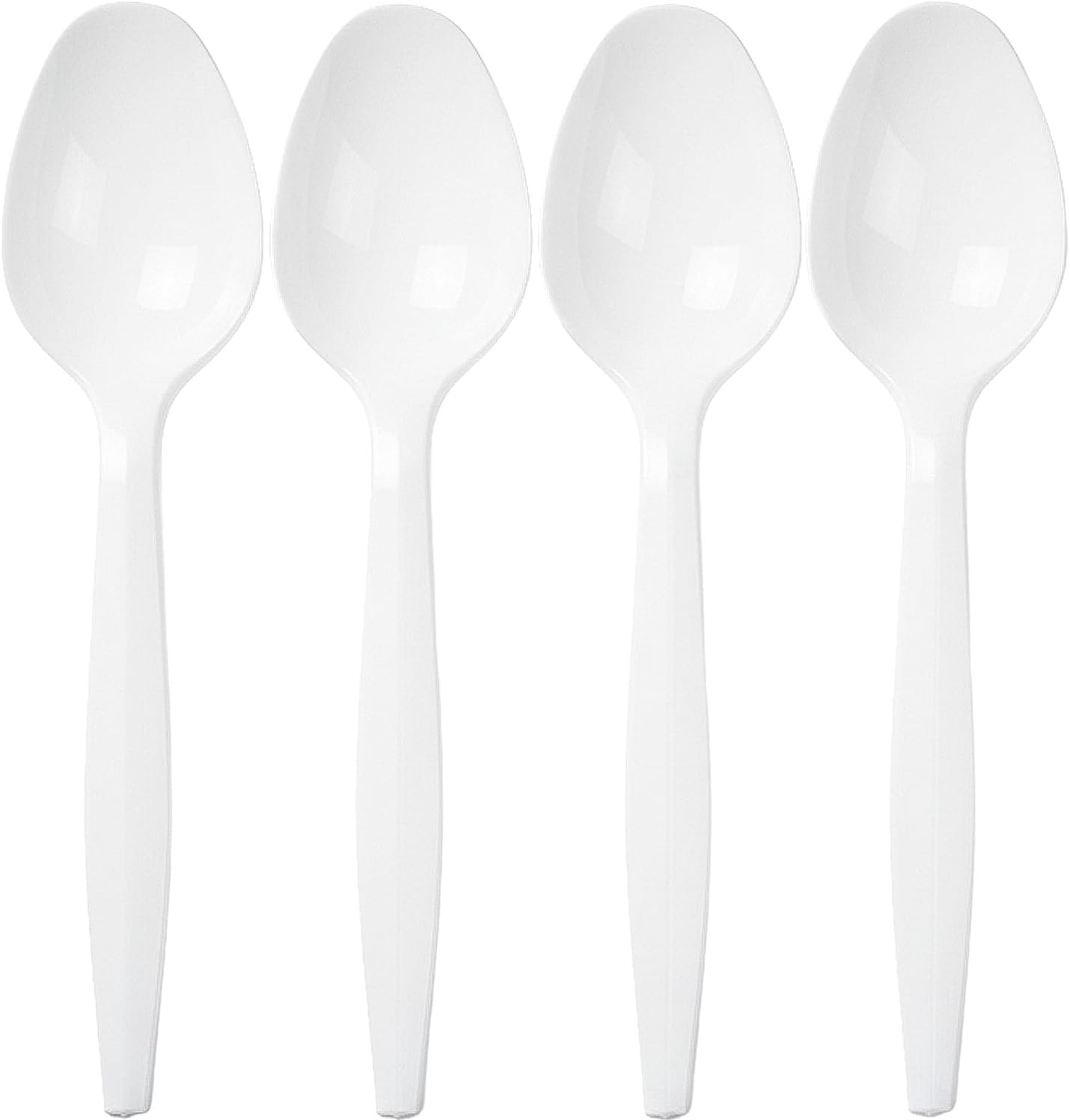 Blue Sky Classic Plastic Teaspoons front view showing fifty count packaging.