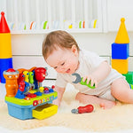 Premium imported plastic learning workbench toy packaging and seven included tools