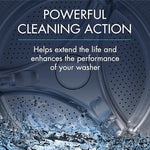 Glisten washer magic liquid being used in a front loading machine