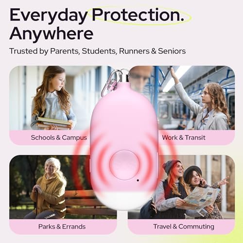 Weten personal security alarm attached to a handbag for demonstration