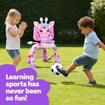 Move2Play Giraffe activity center showing spinning gears and twirling tail details