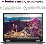 Lenovo IdeaPad Flex series side profile showing slim chassis design and available Type-C ports.