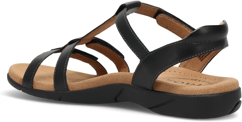 Taos Footwear Women's Trophy 2 Sandal close-up of metallic hardware details.