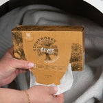 Grab Green Oak Tree scented compostable dryer sheets back panel with usage instructions