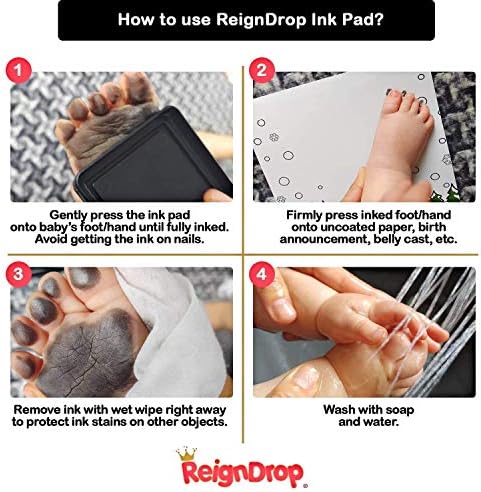 Smudge proof archival ink pad for capturing newborn handprints