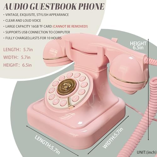 FiayaCom vintage style audio message phone for wedding reception
