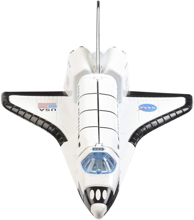 Playmaker Toys NASA space shuttle highlighting open cargo bay feature