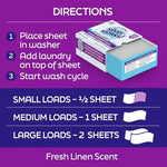 USA imported non toxic laundry sheets box side panel ingredients view