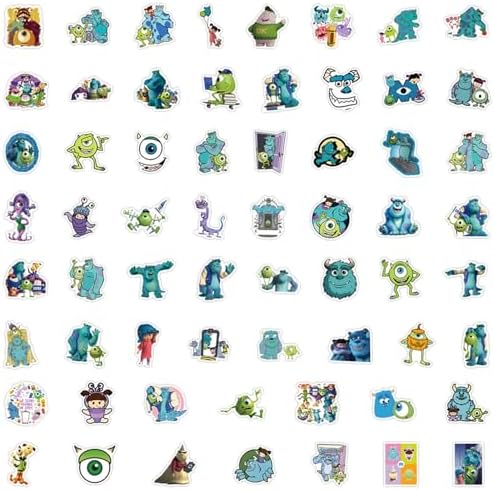 Back of the sticker pack showing variety
