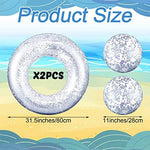 Folded Hungdao glitter pool float set for easy storage