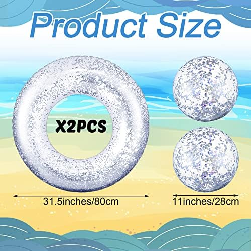 Folded Hungdao glitter pool float set for easy storage