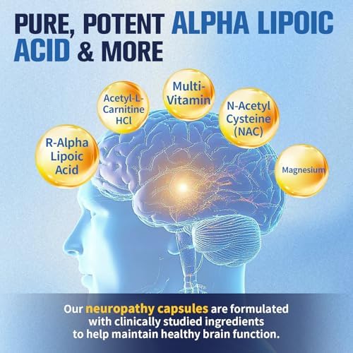 Femmetra R-Alpha Lipoic Acid 1200 milligrams bottle showcasing brain health benefits.