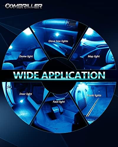 Two pack of authentic imported Ice Blue dome and courtesy lamps for dashboard upgrades.