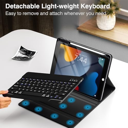 Built-in dedicated stylus slot holding an Apple Pencil securely inside the protective folio edge