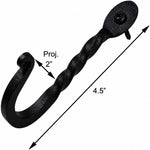 Renovators Supply heavy duty twisted metal hook with mounting screws