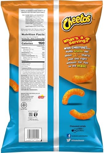 Frito-Lay Cheetos Puffs Cheese Flavored Snack, 9 Oz 255.1 G - Image 3