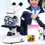 Yoidesu student science microscope displaying the rotating platform with achromatic lenses.