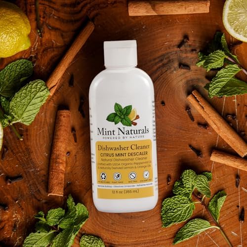 Back of Mint Naturals Dishwasher Cleaner showing ingredients