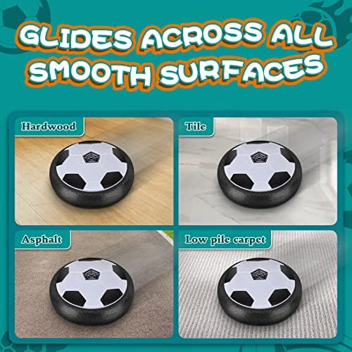 LED light up hover soccer set packaging showing full contents for gifts for kids.