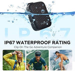 INSMY Wearable Bluetooth Speakers,IP67 Waterproof,Clip-On Portable Small Personal Speaker/Clean Sound/Stereo Pair/Wireless/ENC Built-in Mic/Lightweight for Golf Work Pool Gift (Non-Magnetic) (Black) - Image 3