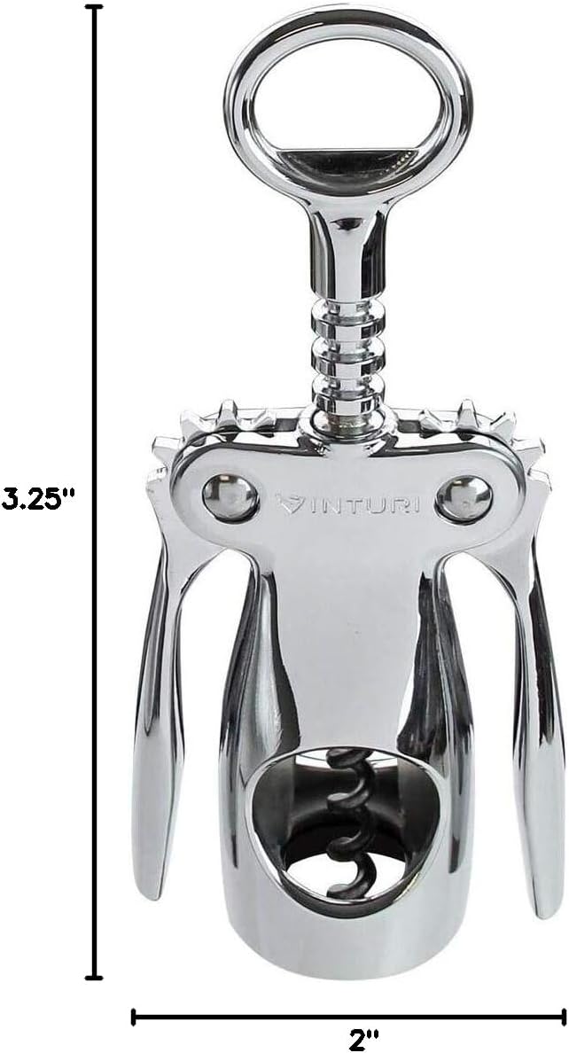 Vinturi metal bottle opener top ring cap feature close-up