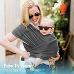 Side view of the Baby K'tan infant carrier wrap showing the adjustable back support sash.