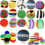 Authentic colorful cotton juggling kick ball showcasing unique Guatemalan inspired design.