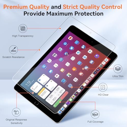 Techshield iPad screen protector showing clarity and touch response