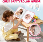 Jenlan capybara pink memory book hanging from a stroller bar using its integrated hook attachment