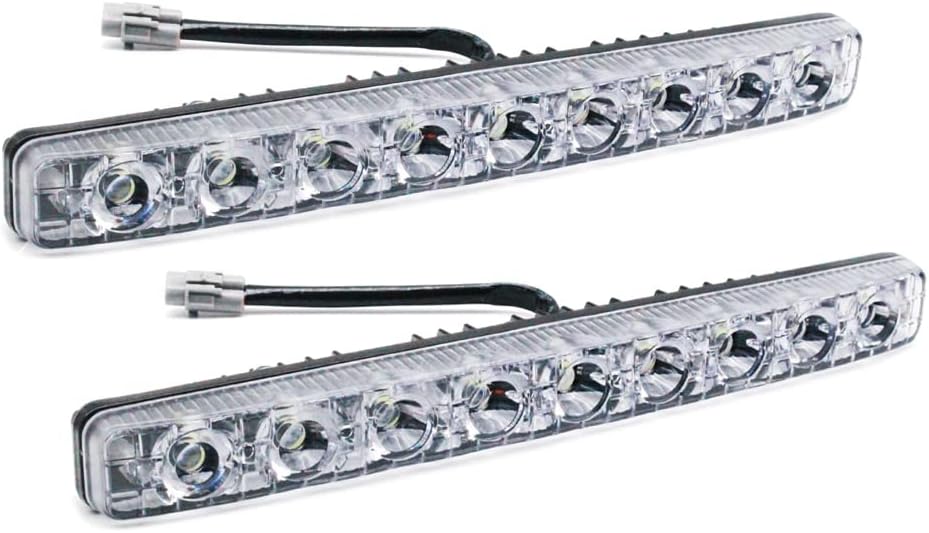 Yijinsheng 9 LED daytime running lights kit front view