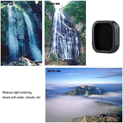 Full contents of YALLSAME GoPro filter accessory kit with cleaning cloth