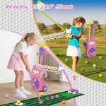 Preschoolers practicing putting with EveStone sports toy
