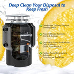 Close up of citrus scented disposal cleaner tablets