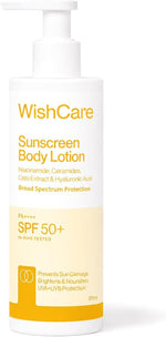 WishCare sunscreen body lotion front view bottle packaging