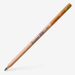 Bruynzeel yellow ochre colored pencil tip and barrel detail