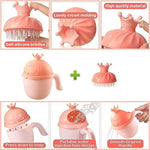 Waterproof TPE flexible material of the pink infant bathing shield visor