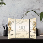 Back view of the Darunaxy 90th birthday signature board