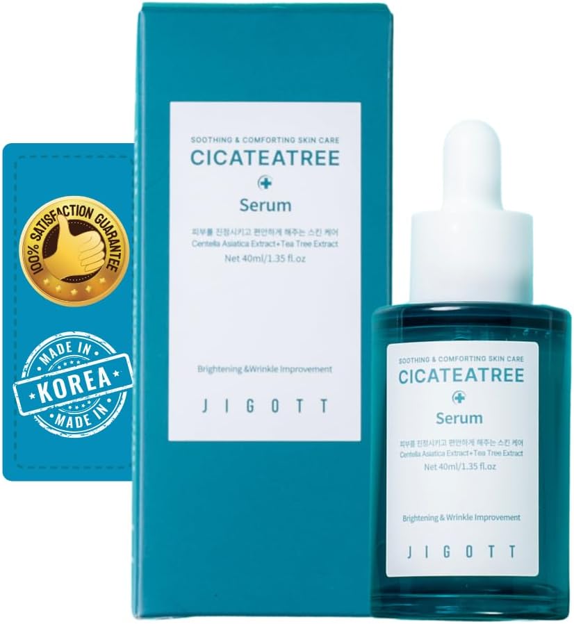 Jigott CicaTeatree Serum 40ml bottle front view for face brightening