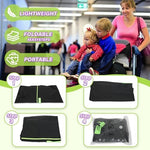 Infant car seat being placed into protective travel bag