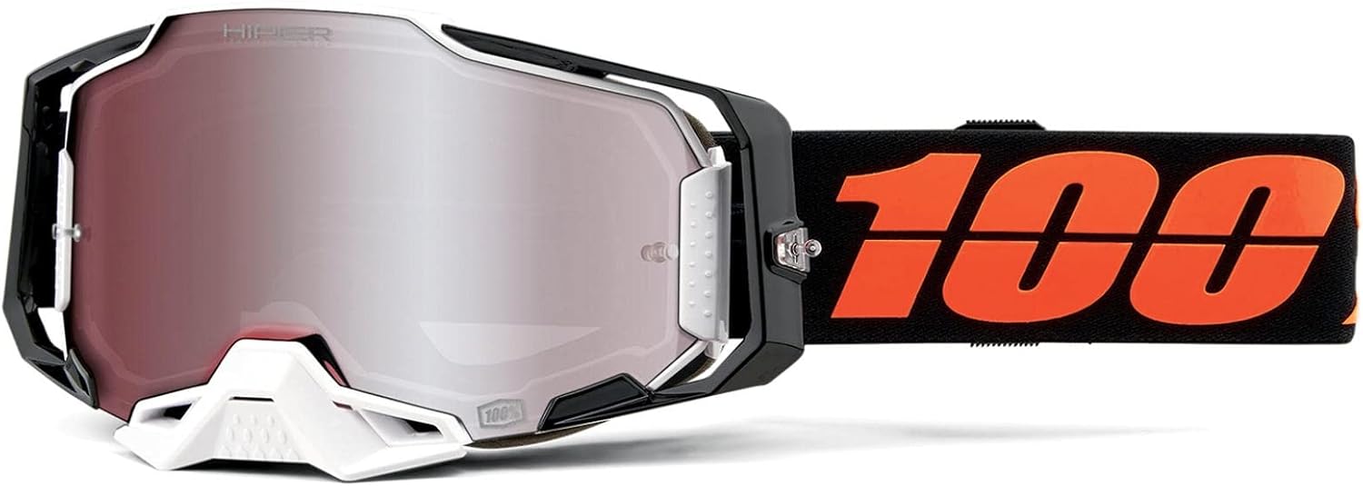 100% Armega Premium Protective Sport Goggles Nuketown front view for motocross
