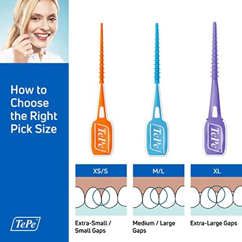 TePe EasyPicks extra small to small size manual dental sticks packaging