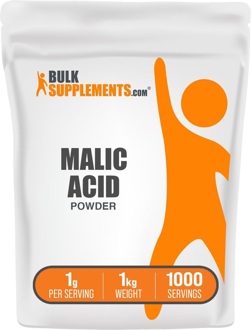 Authentic USA imported BulkSupplements malic acid powder product seal