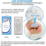 Leakproof desiccant bags showing the Tyvek breathable membrane for moisture entry