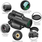 Feemic compact waterproof monocular scope with hand strap