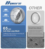 Bymore fabric shaver being used on a living room sofa upholstery