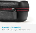 Side view of travel case showing compact shape engineered for outdoor portability