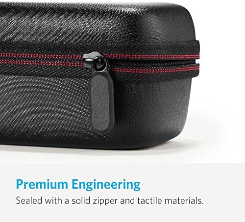 Side view of travel case showing compact shape engineered for outdoor portability